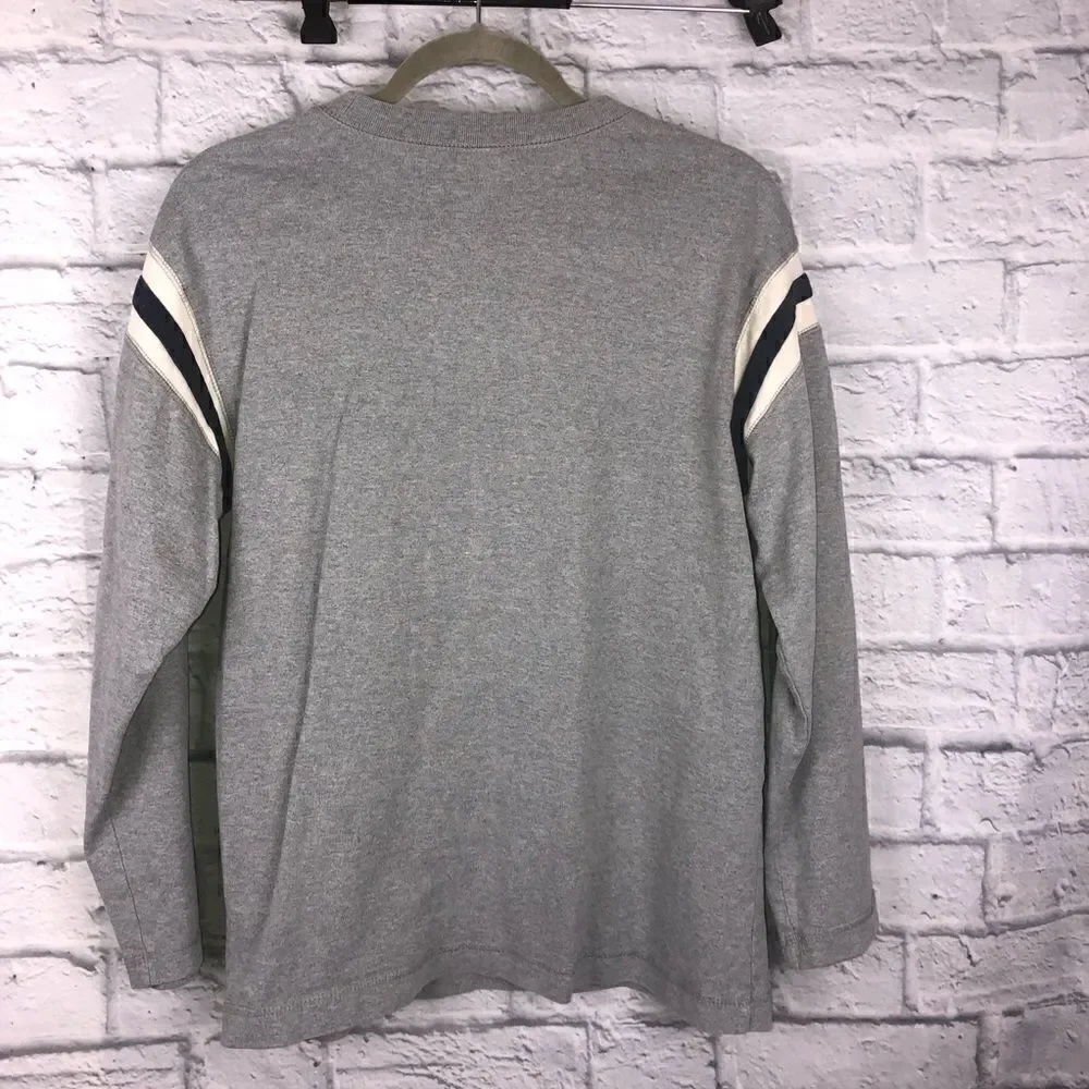 Old navy 100% cotton longsleeve crewneck shirt boys grey sz 12